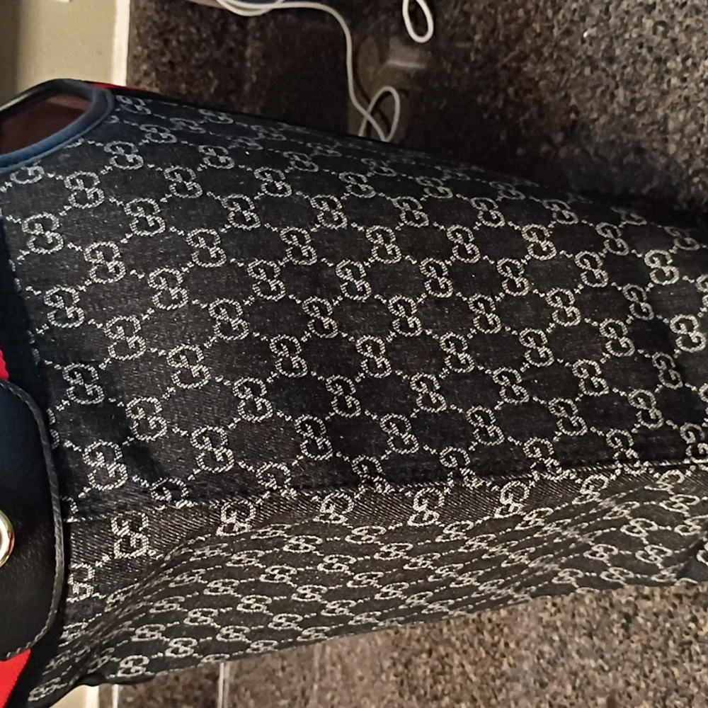 Source Unknown Black and Red Patterned Tote Bag N… - image 4